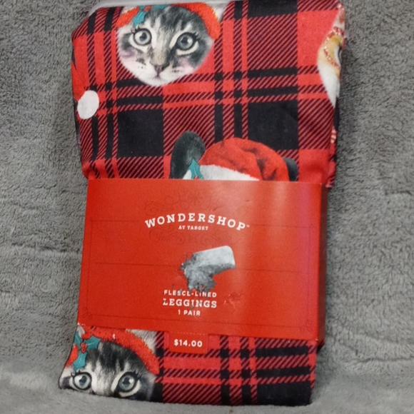0914 Wondershop Fleece Lined Holiday Leggings - Picture 2 of 3